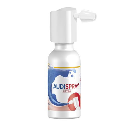 Audispray Ultra mist application shows a smooth spray for daily ear care.