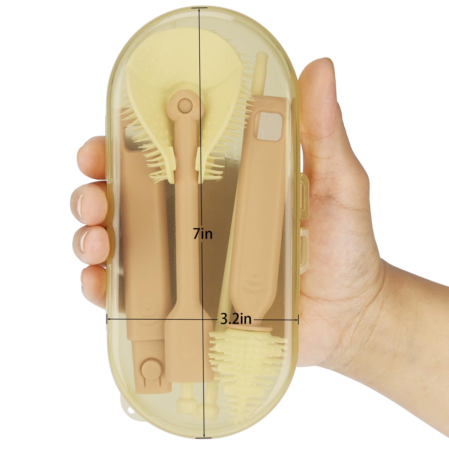 Auerllcy straw brush concentrates on narrow straws for residue removal