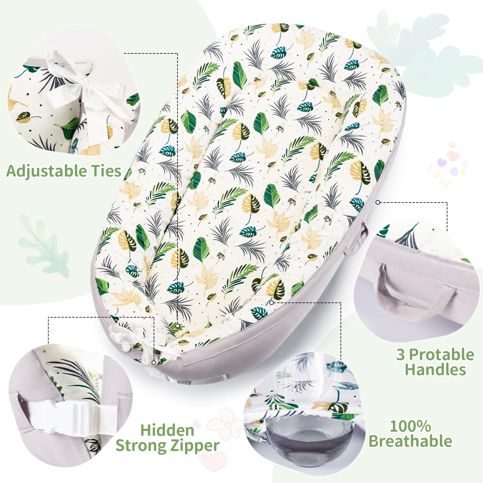 Removable cover on the Aufona lounger for easy cleaning and fresh care.