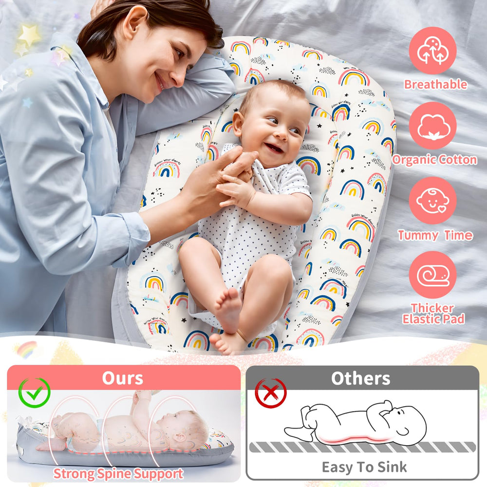 Aufona baby lounger’s bionic-design mimics womb to help calm babies under supervision.