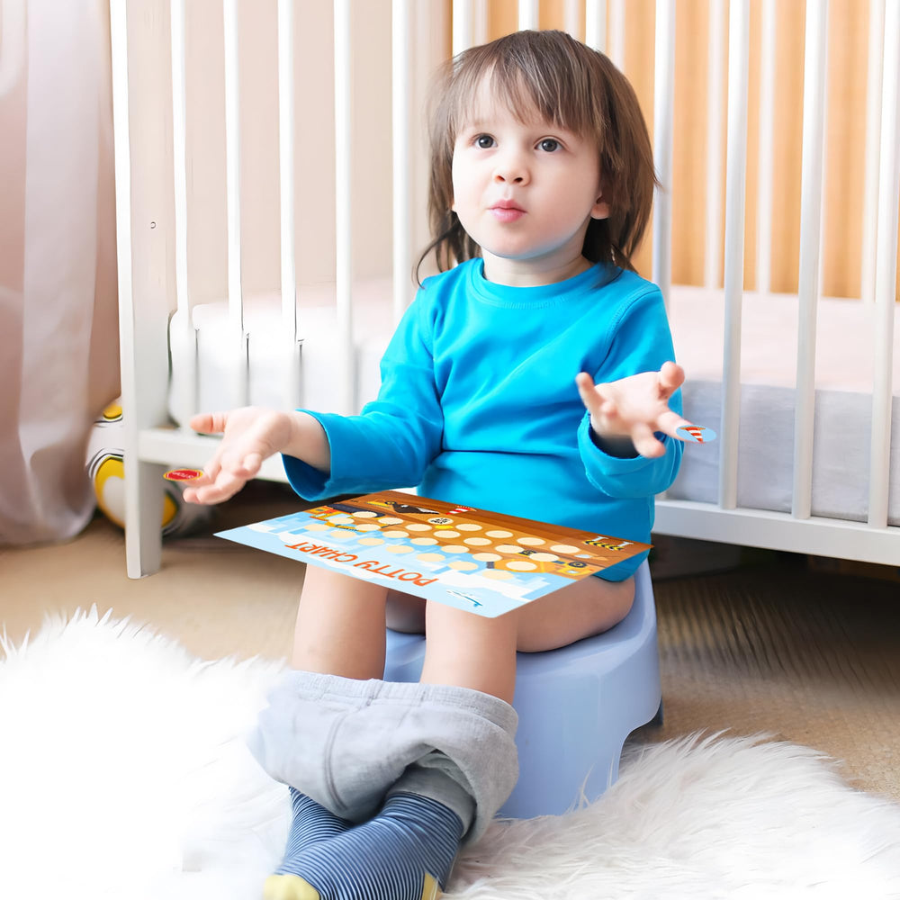 Augisteen potty chart construction theme poster motivates step-by-step checks