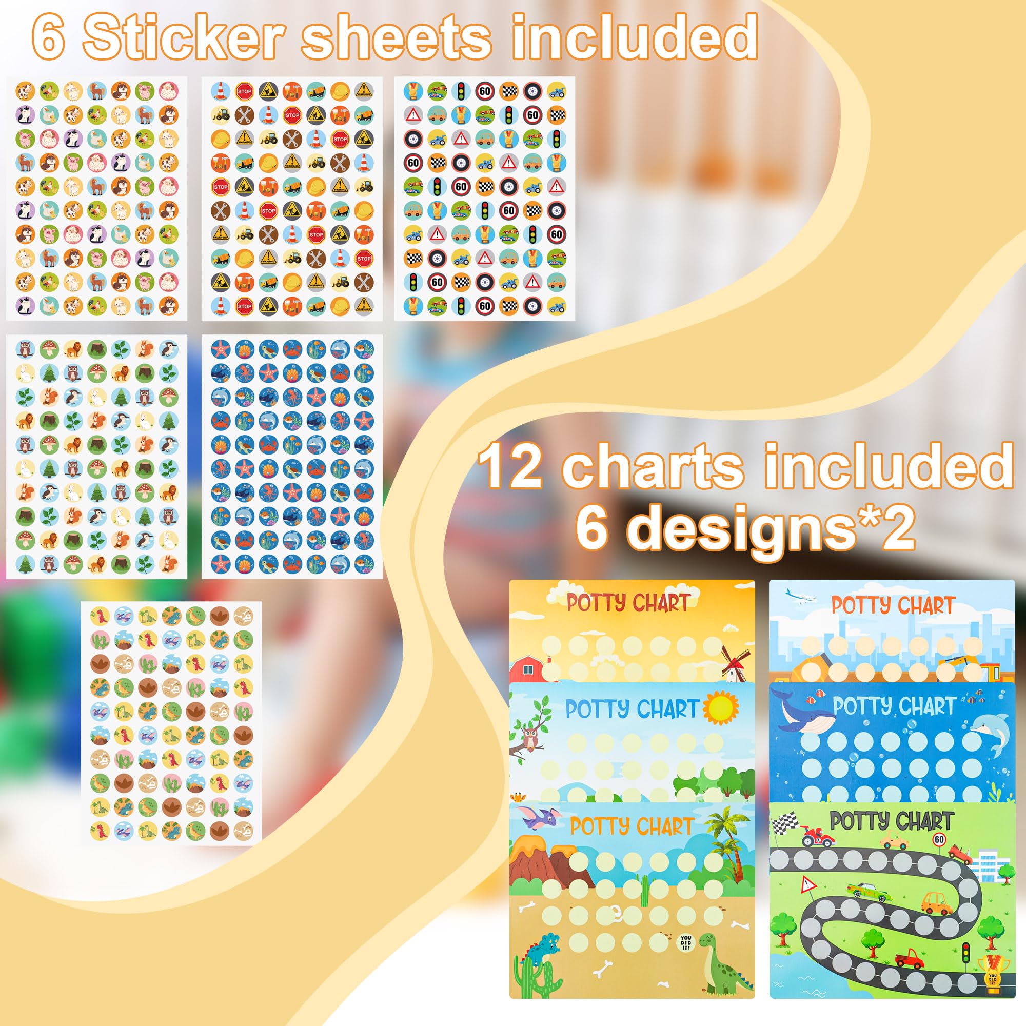 Augisteen potty chart farm theme poster promotes daily bathroom habits