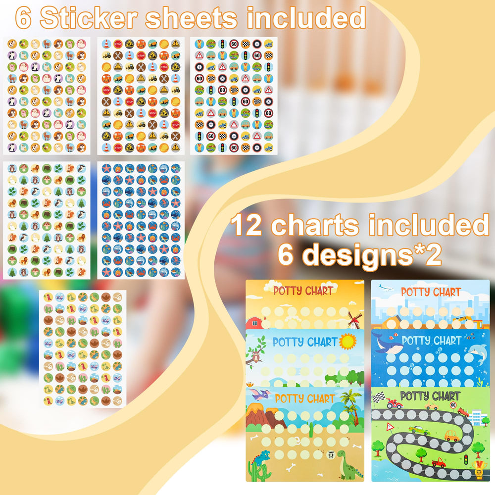 Augisteen potty chart farm theme poster promotes daily bathroom habits