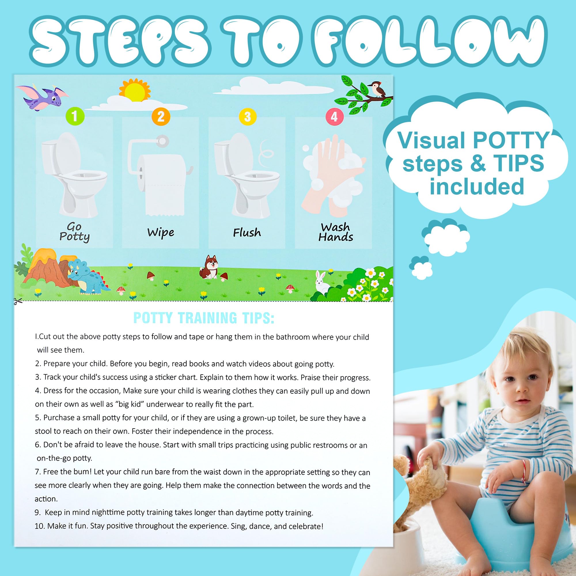 Augisteen potty chart ocean theme poster adds fun to learning