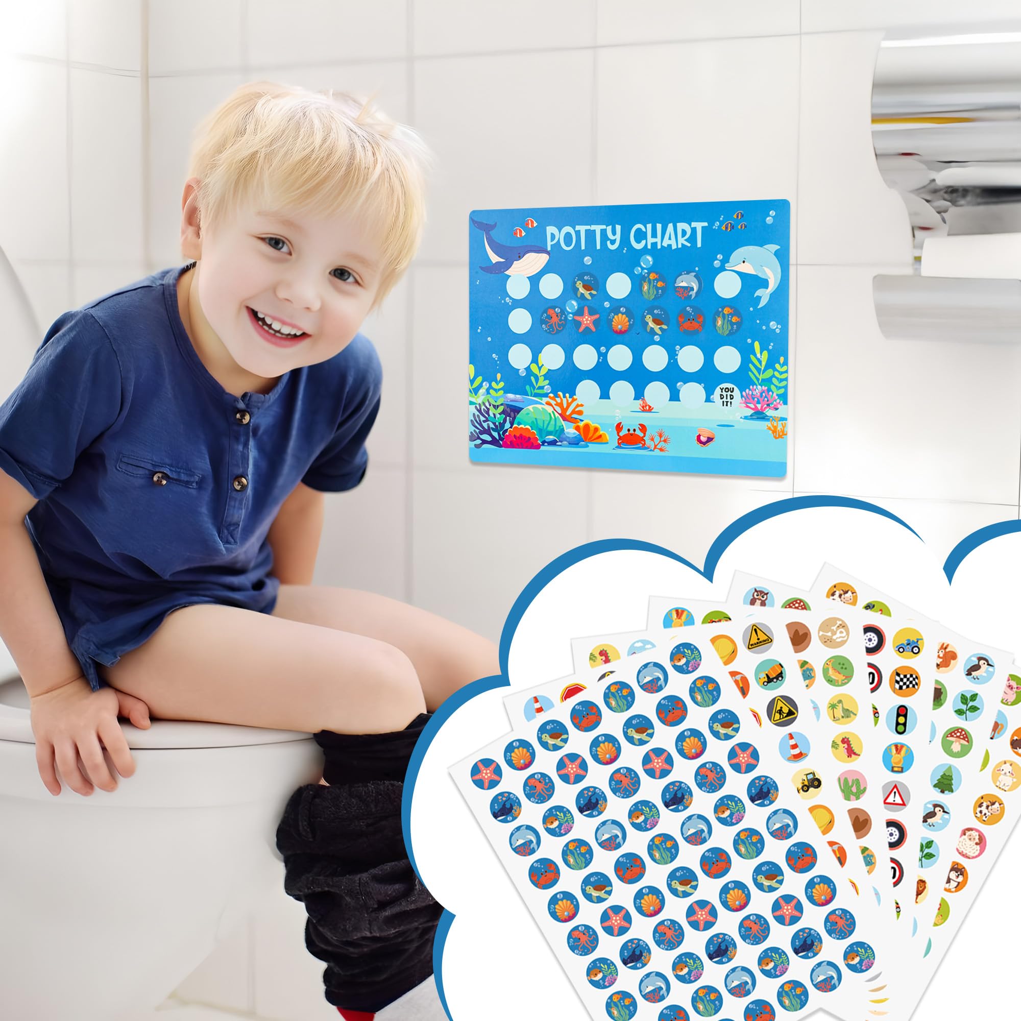 Augisteen potty chart racing car theme poster supports quick progress