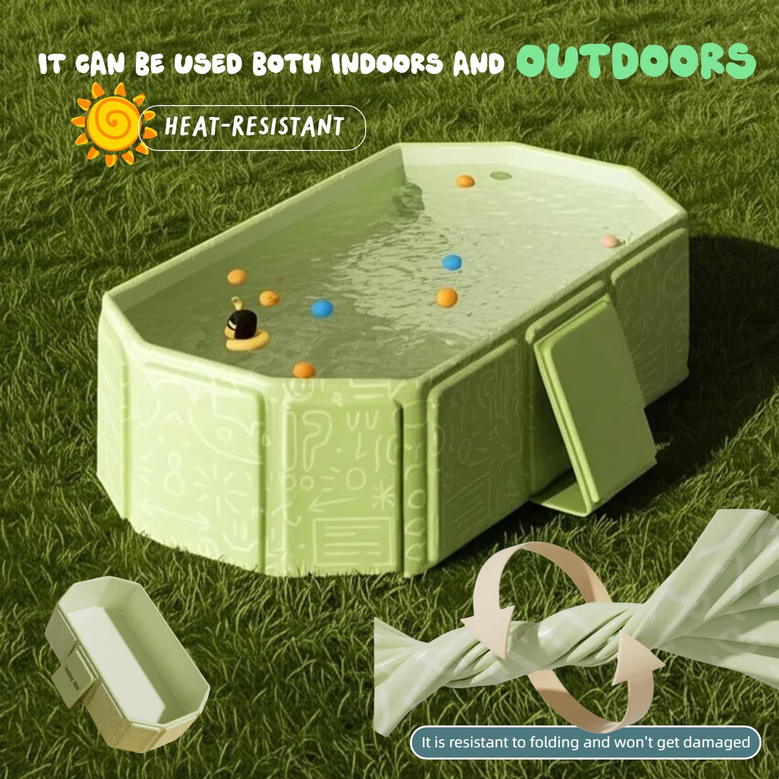 Augonla collapsible basin expanded for outdoor rinses.