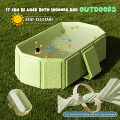 Augonla collapsible basin expanded for outdoor rinses.