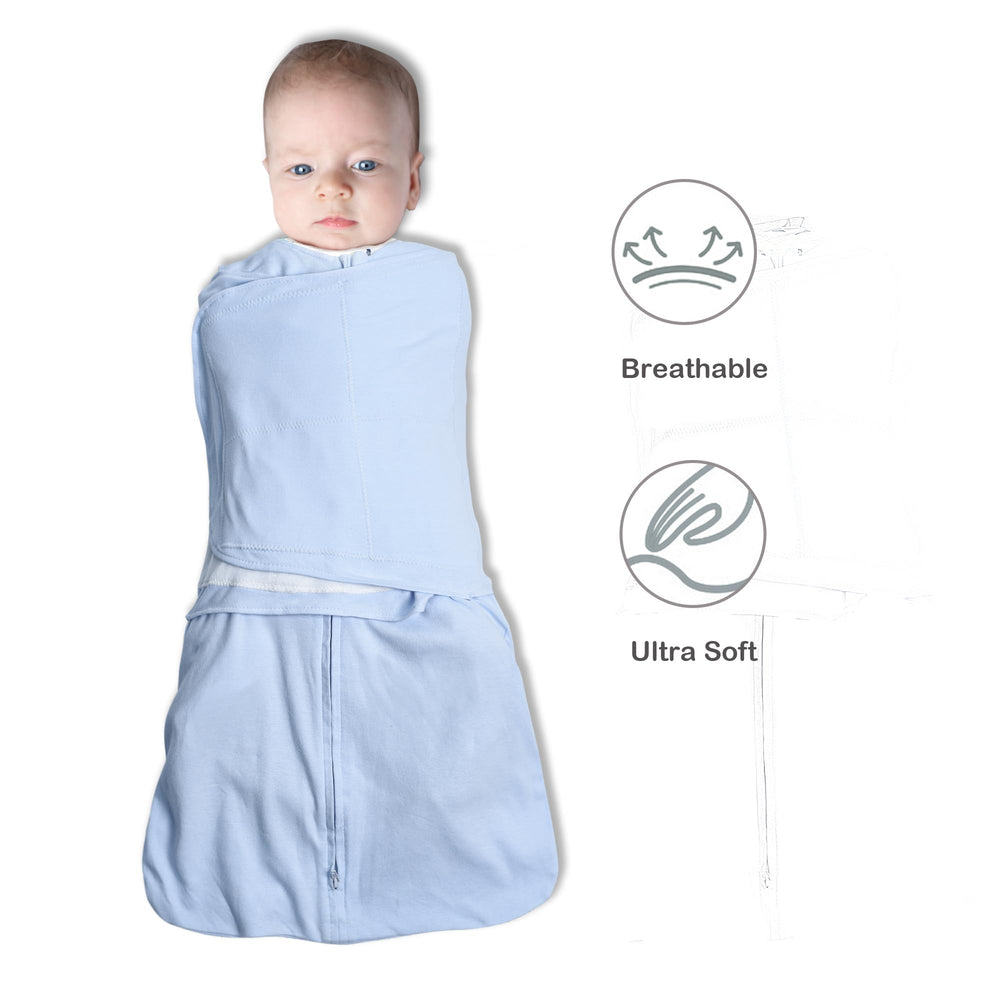 AugTwig safety-focused arm and neck openings with a roomy leg sack.