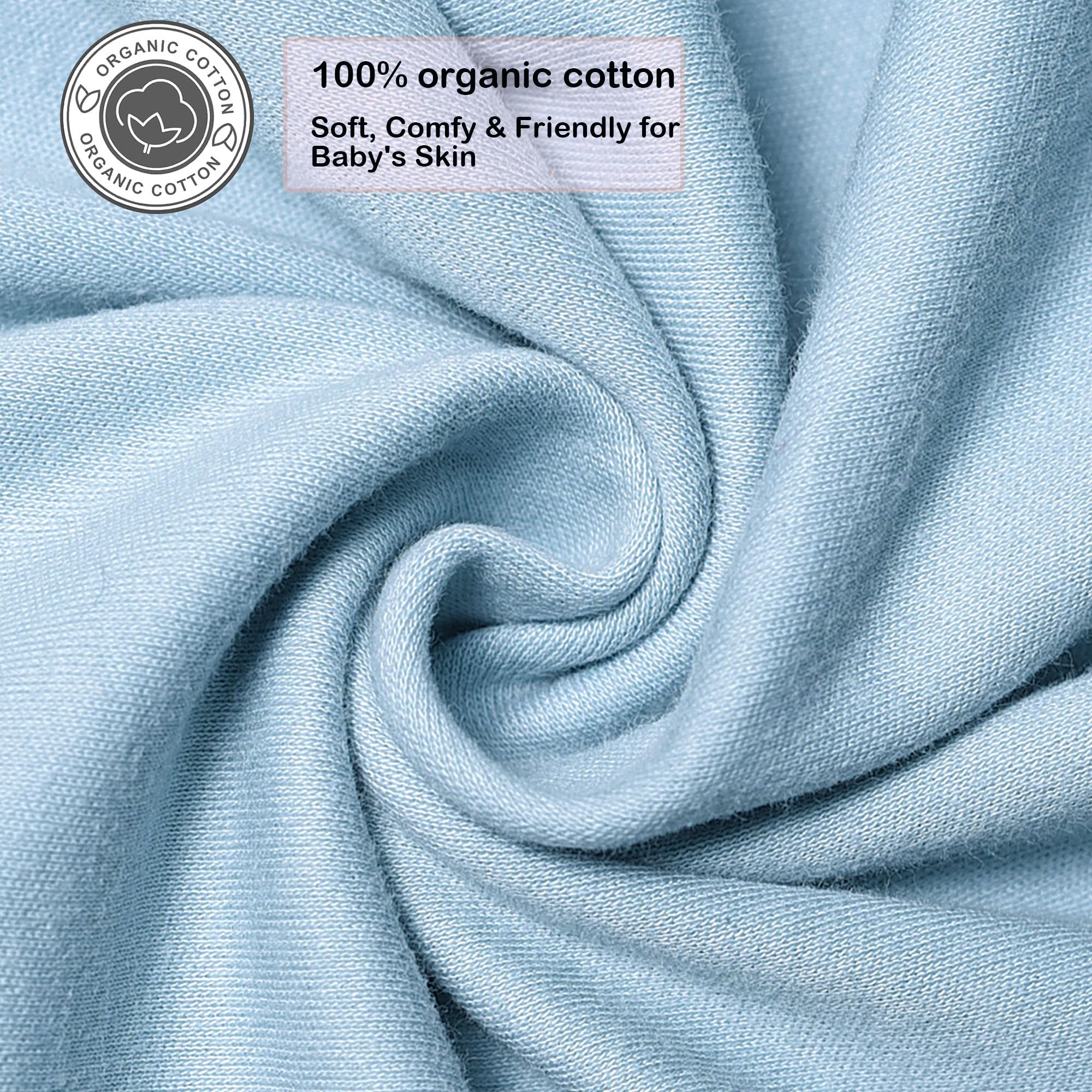 AugTwig cyan swaddle three-to-six-months size supports growing babies.