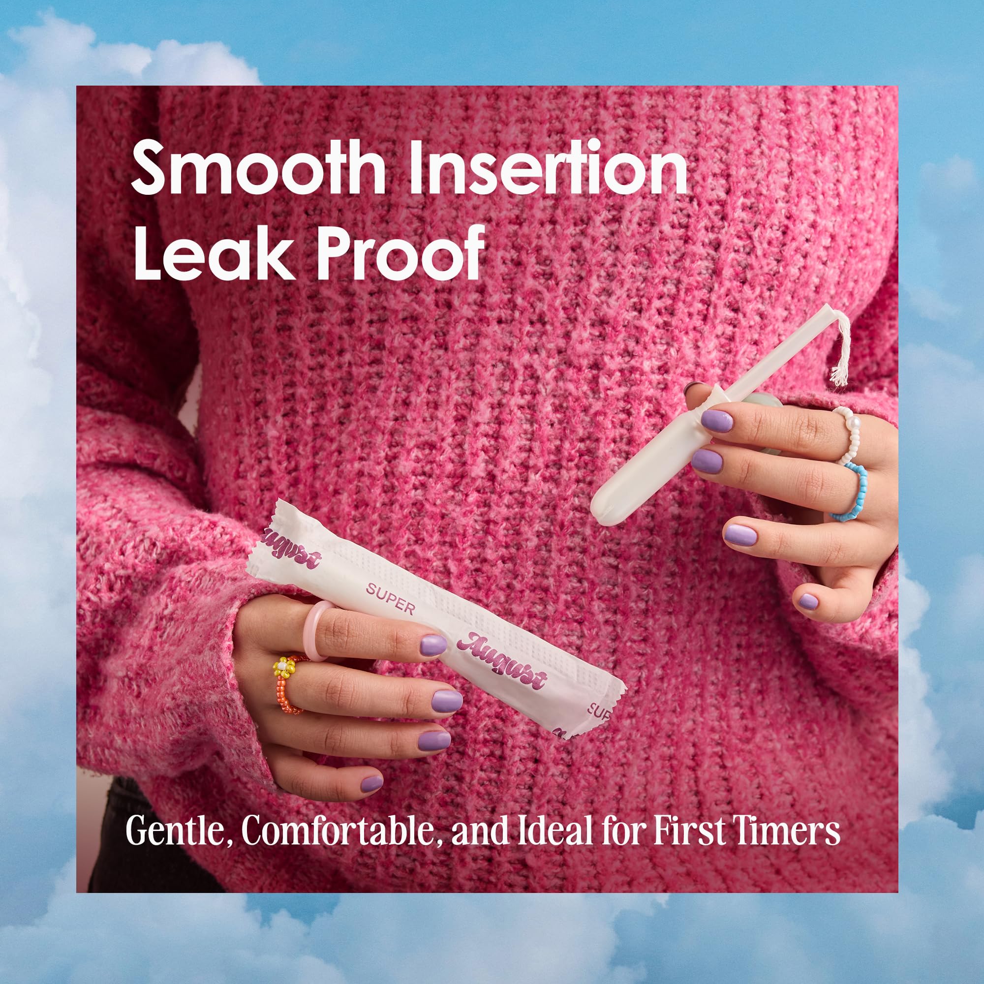 August long applicator with smooth tip for easier insertion