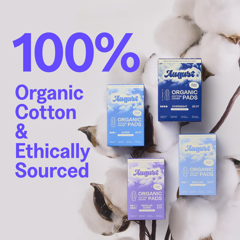 August organic cotton topsheet close-up showing soft, breathable material.