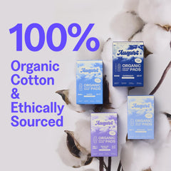 August organic cotton topsheet close-up showing soft, breathable material.