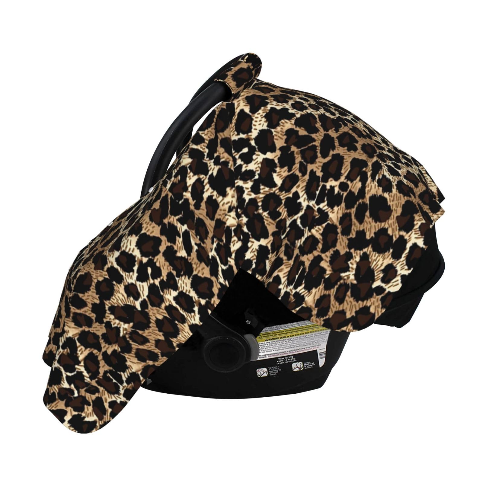 AuHomea leopard print fabric closeup showing soft breathable material.
