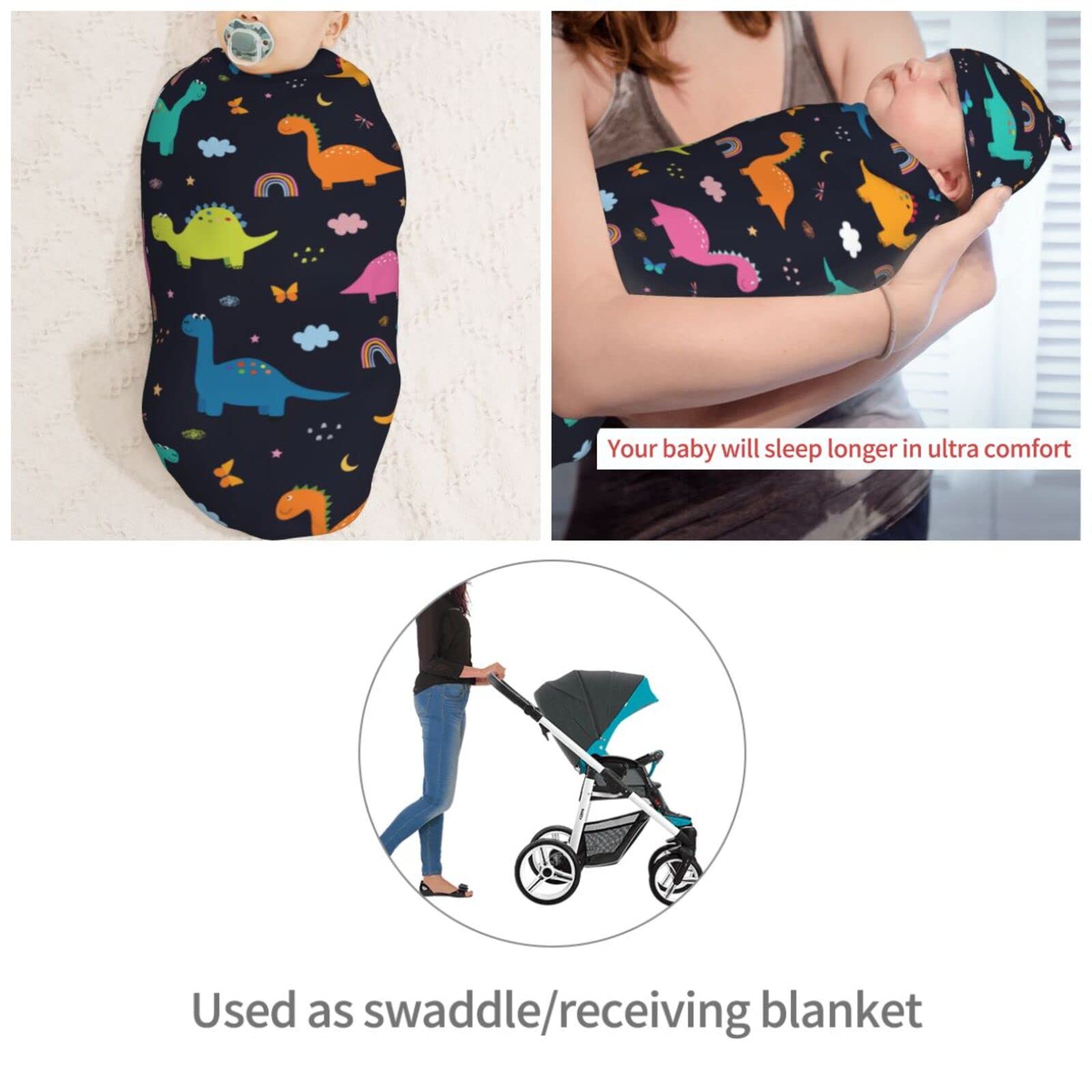 AuHomea cocoon-style swaddle promotes a snug, secure feel for baby.