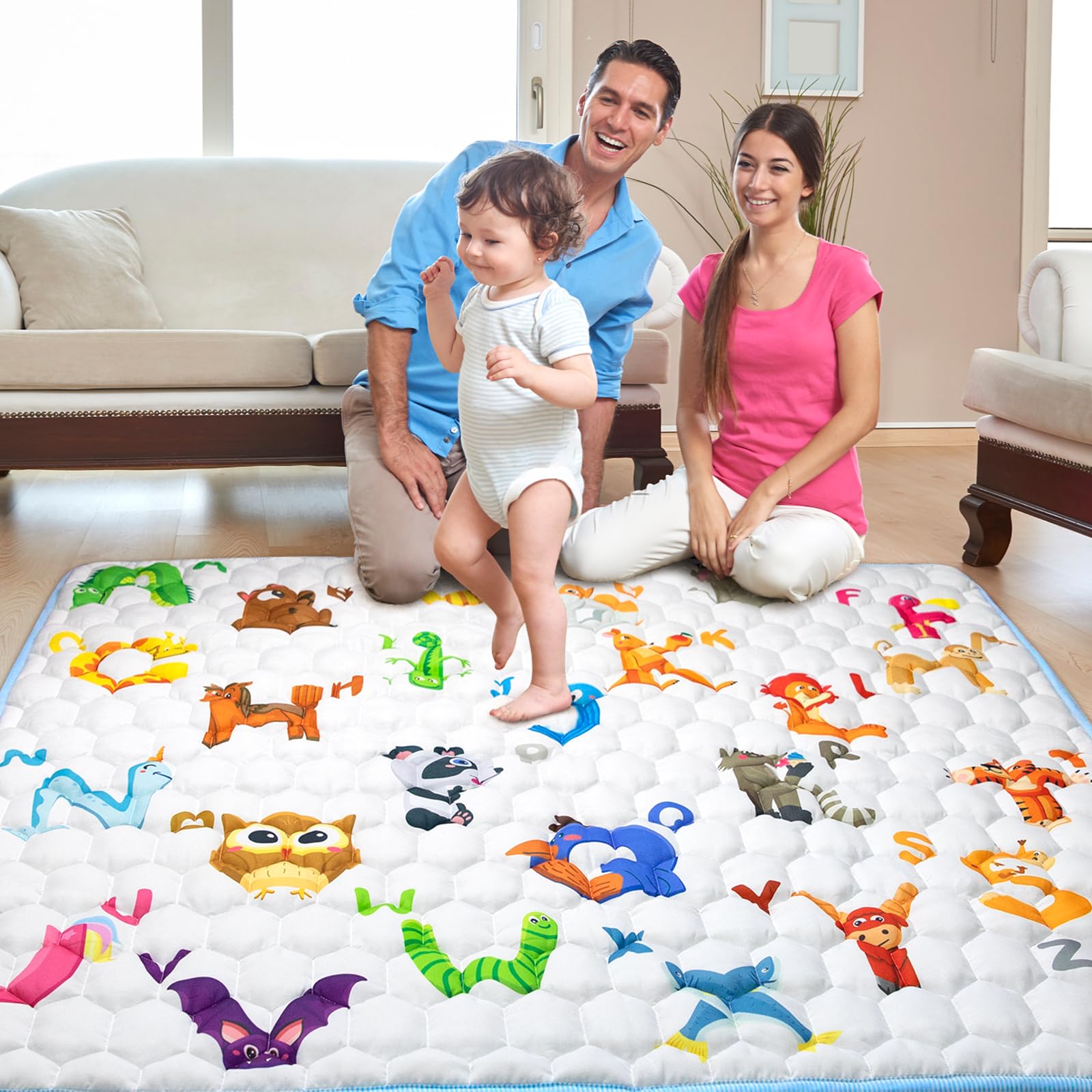 Aukdin multipurpose playmat suitable for indoor and outdoor use.