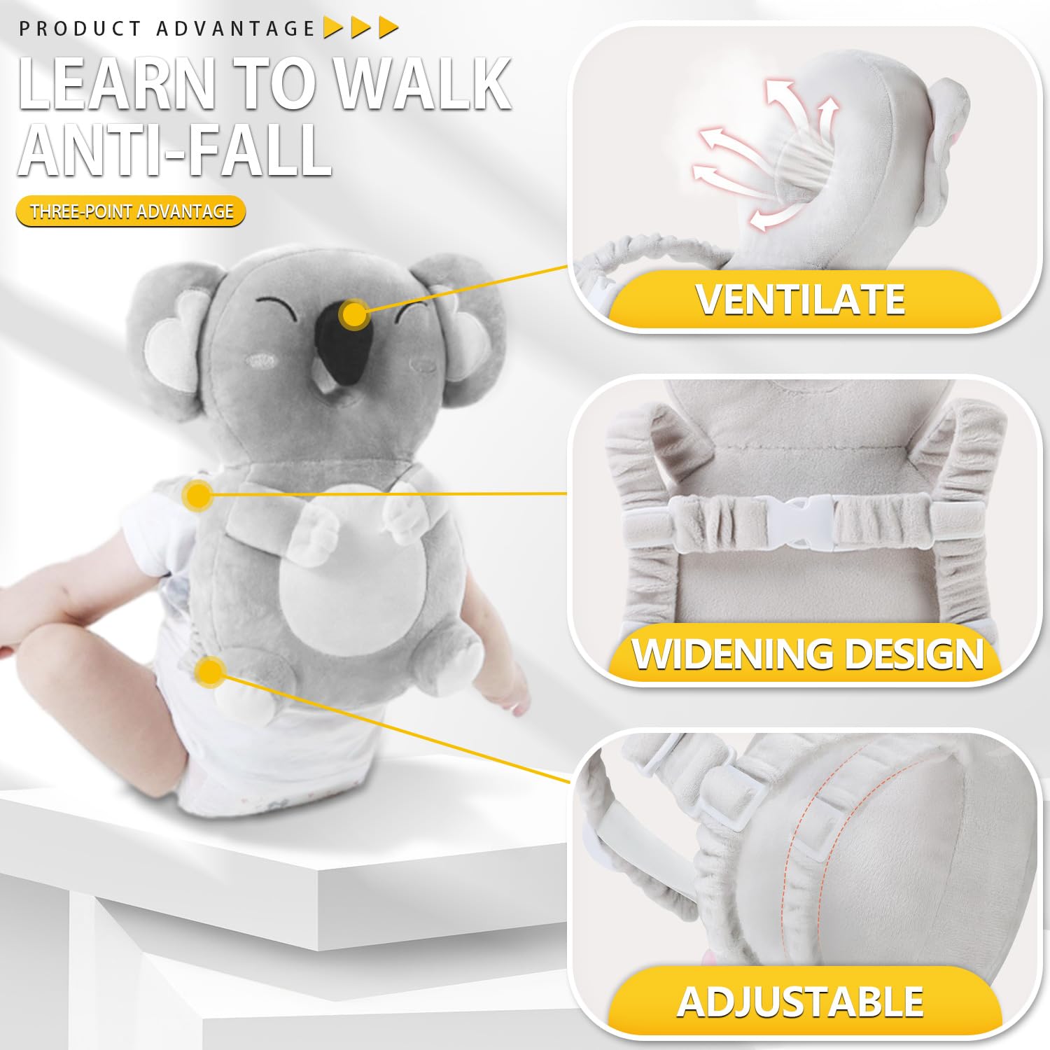 AUKOUPCIL knee pads protecting knees during crawling with anti-slip points