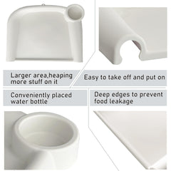 AukeyStar silicone tray is dishwasher safe and gentle on tiny hands.