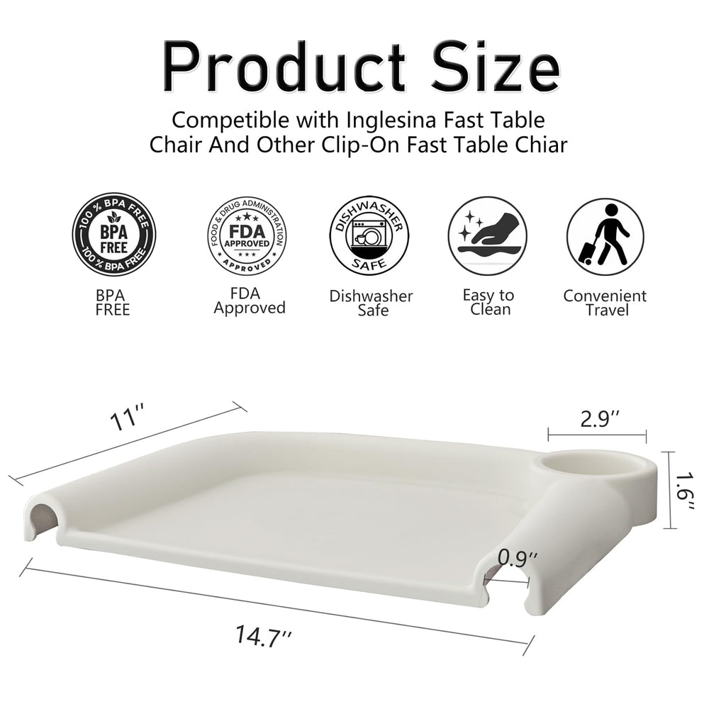 AukeyStar suction cups secure the tray on smooth surfaces, preventing sliding during feeding.