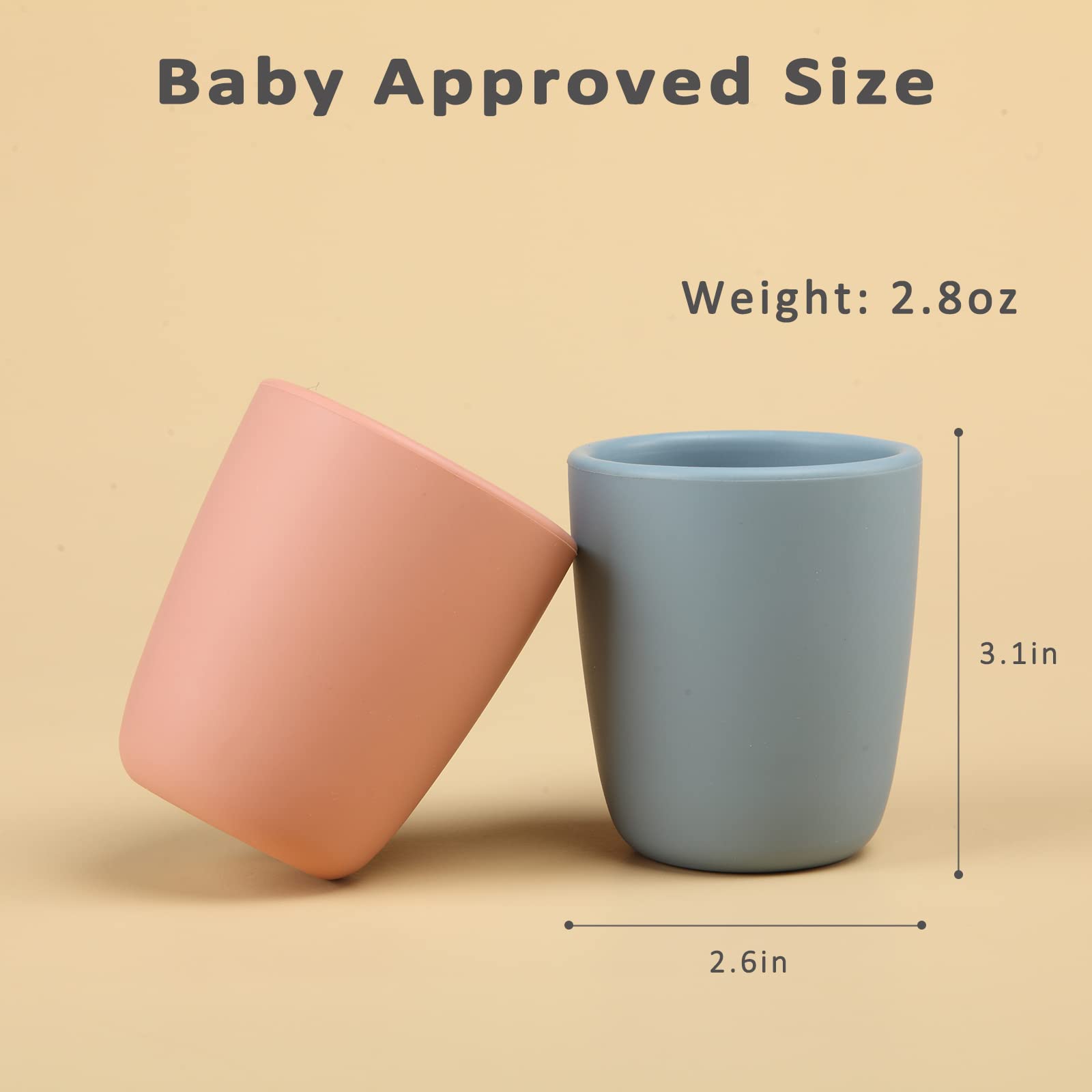 AULEGE blush and lilac cups offer stylish baby gift options.