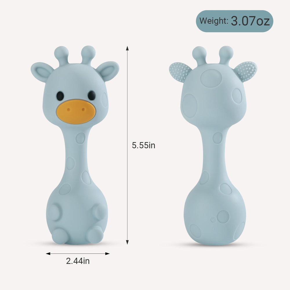 AULEGE giraffe teether gift-ready packaging ideal for baby showers and celebrations.
