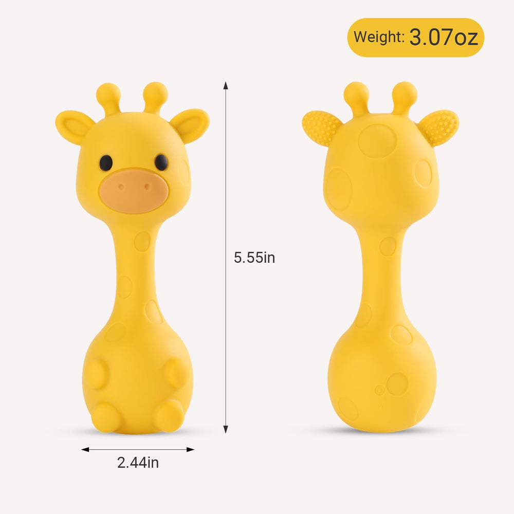 AULEGE giraffe teether mango packaging hints at a playful gift.