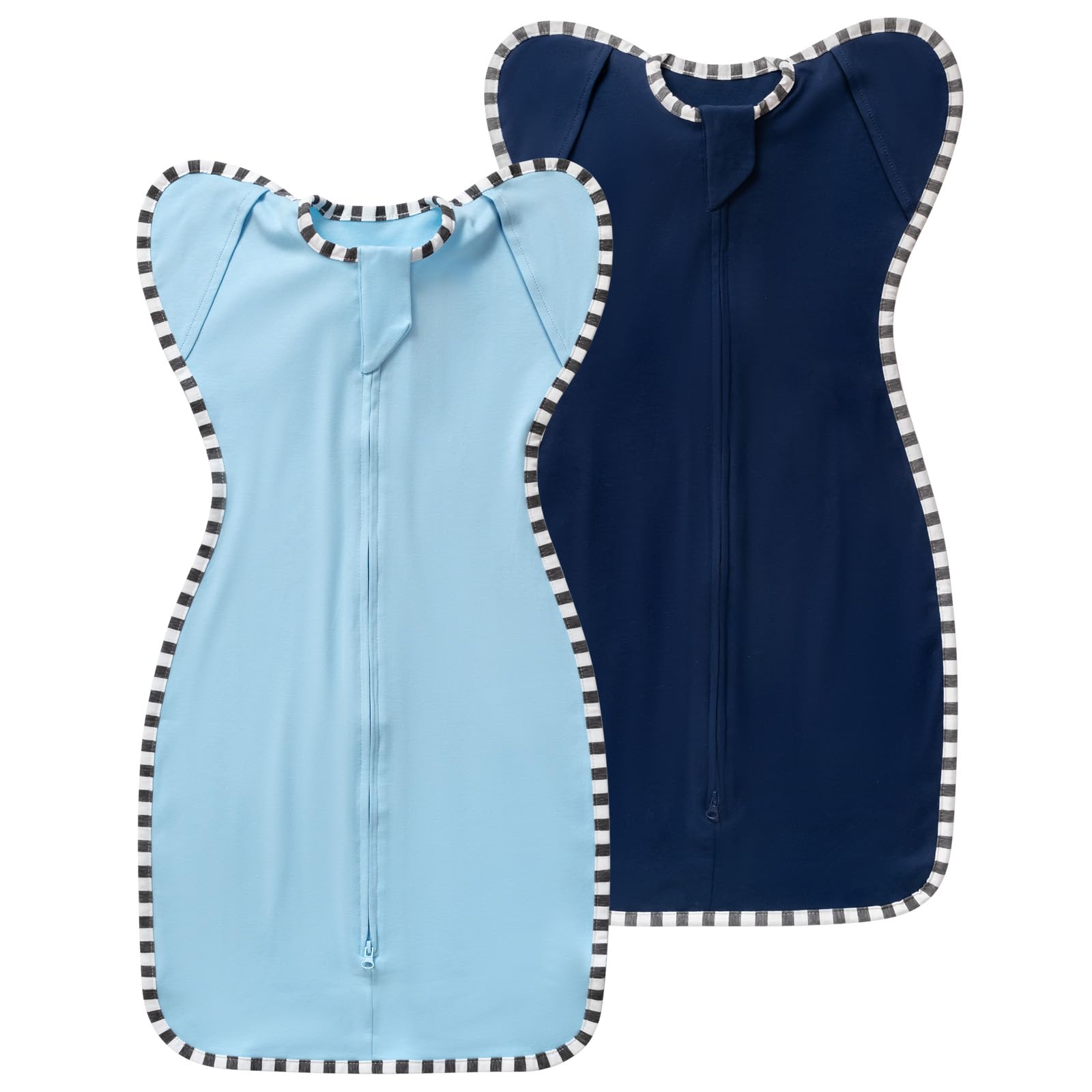 Aullar baby transition swaddle arms-up blue for secure sleep implementation