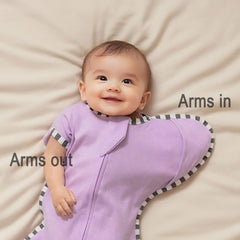 Aullar Transition Swaddle features a two-way zipper for quick diaper changes