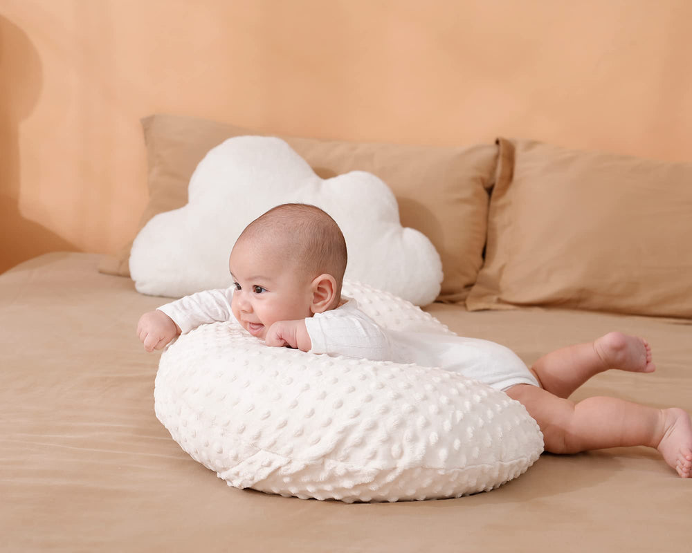 Machine-washable cover keeps cleanup quick and easy.