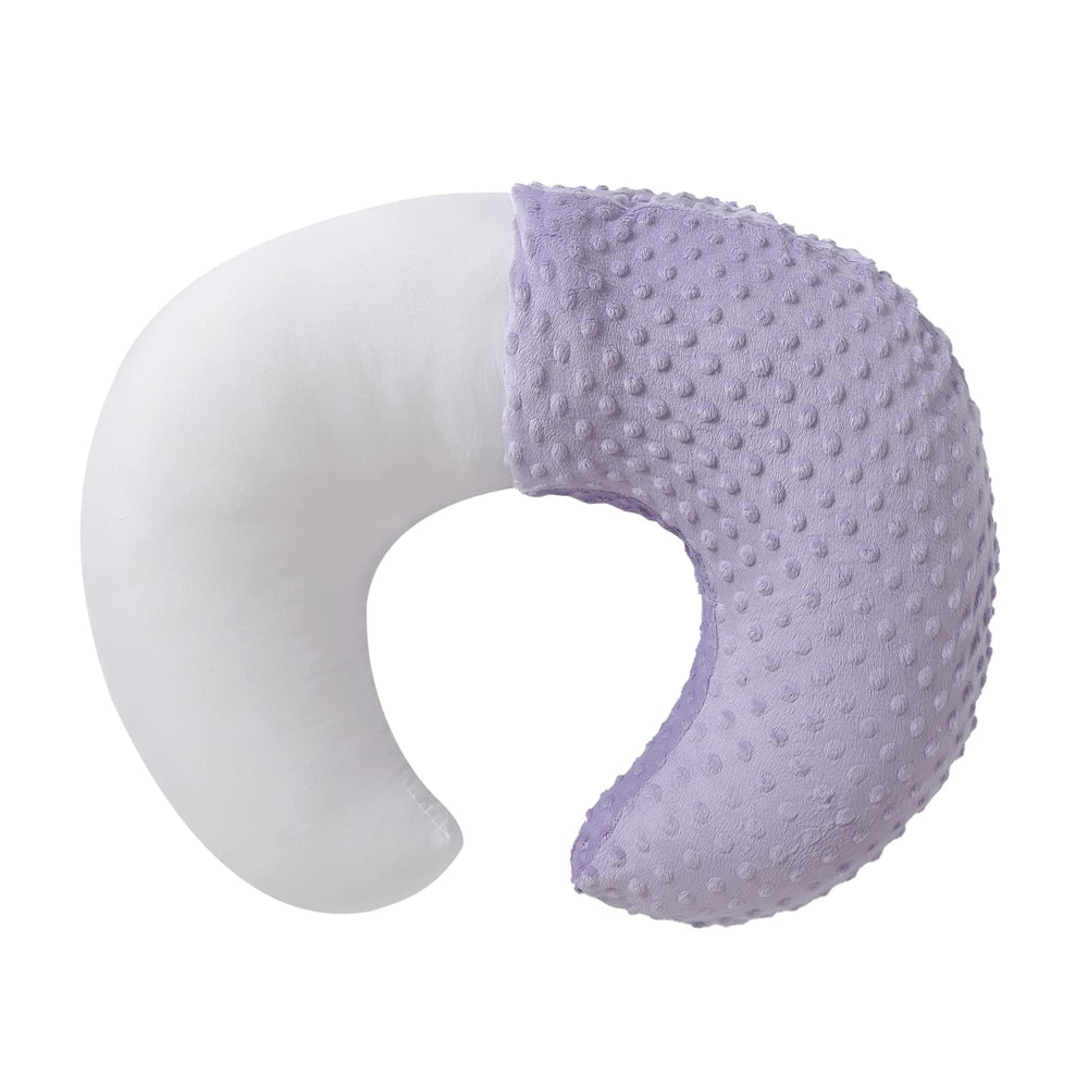 Aullar nursing pillow orchid cover supports comfortable breastfeeding.