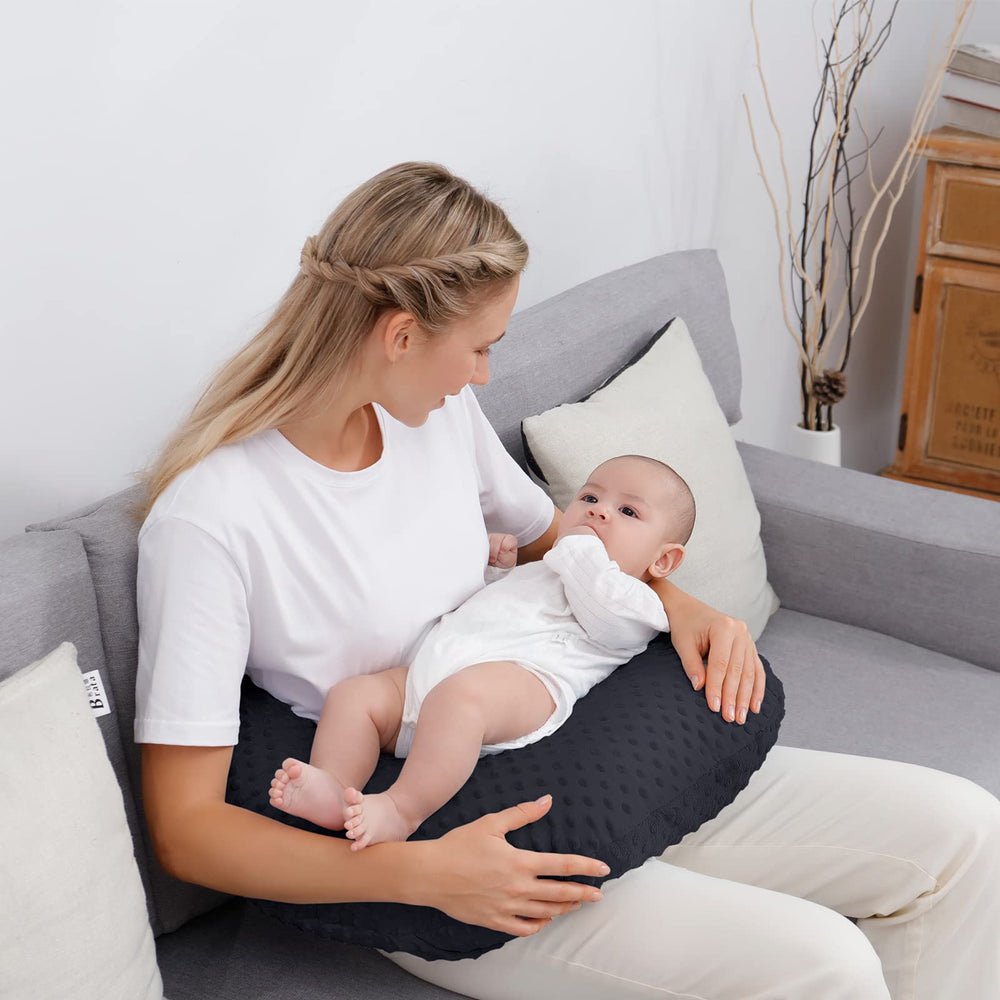 Aullar nursing pillow used during tummy time for gentle lift