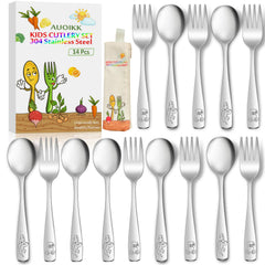 AUOIKK crocodile spoons designed for easy feeding and kid-friendly grip.