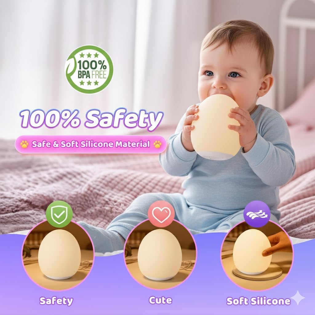 AuroraNiteBeam portable nursery night lamp fits in hand for easy nighttime checks.