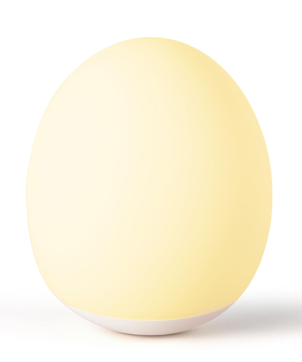 AuroraNiteBeam silicone baby night light egg glows softly for calming nursery.