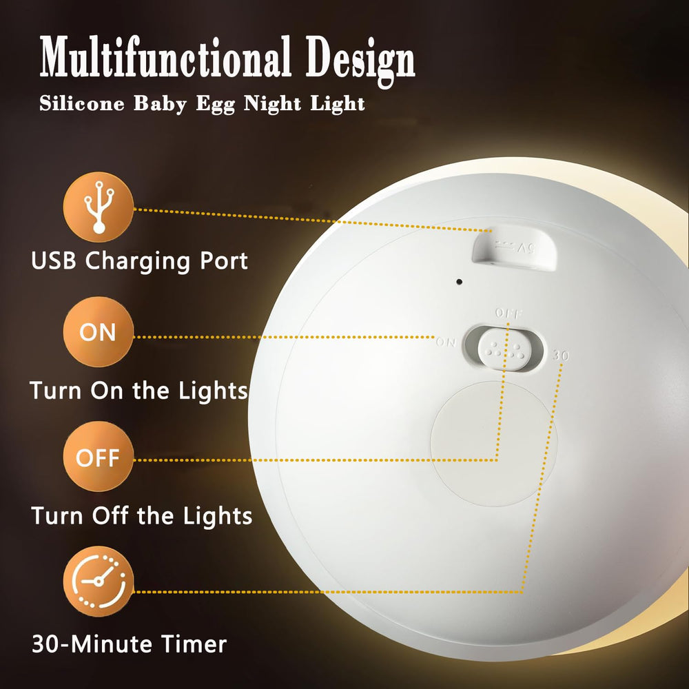 AuroraNiteBeam soft-touch silicone night light offers safe, durable handheld use.