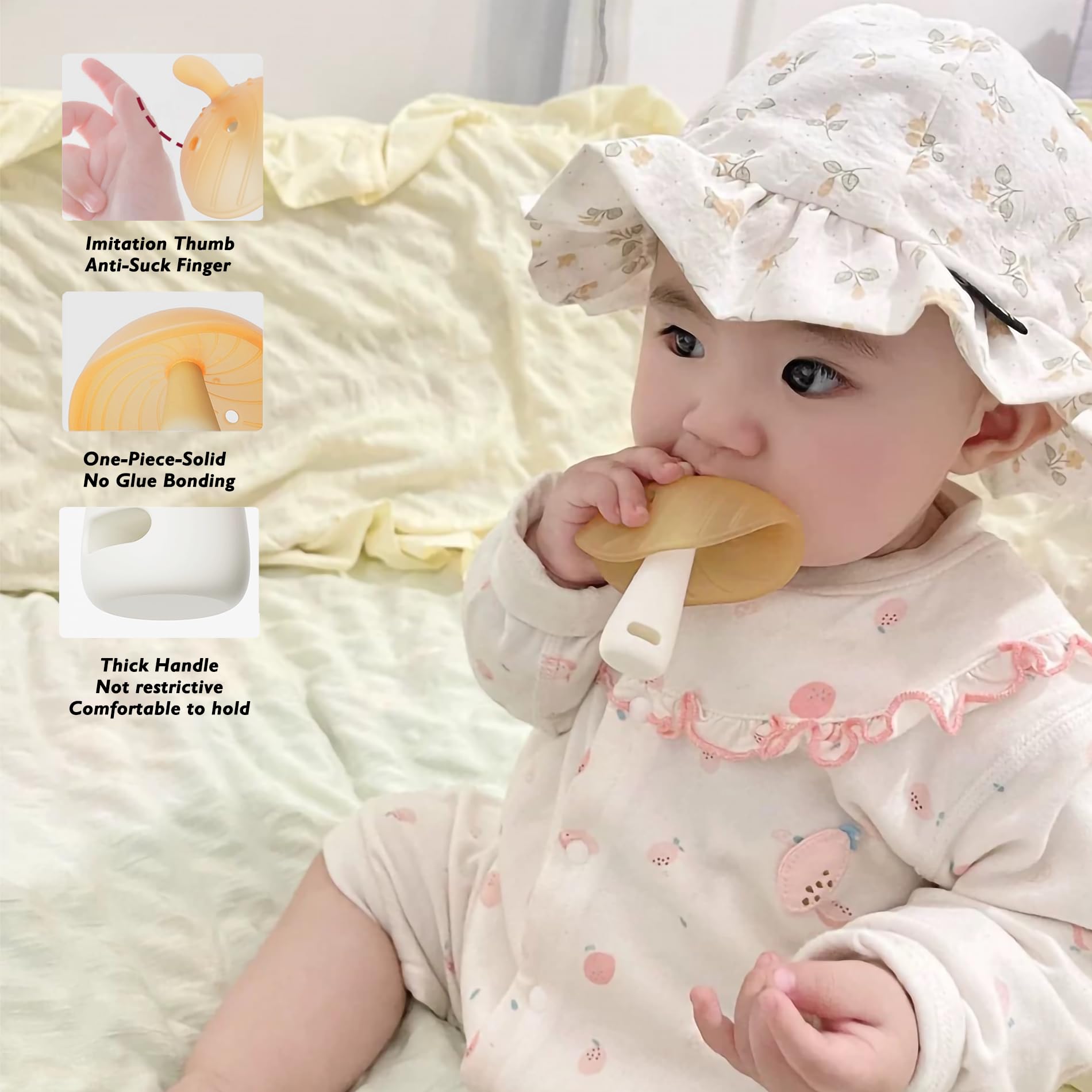 Compact travel case supports clean teething on the go