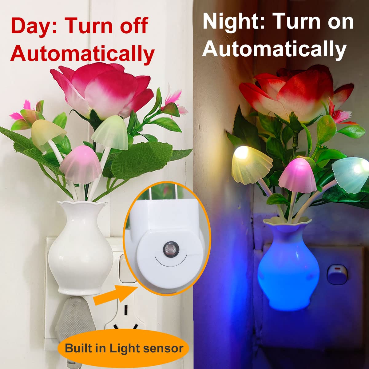 AUSAYE plug-in night light is easy to set up and position.