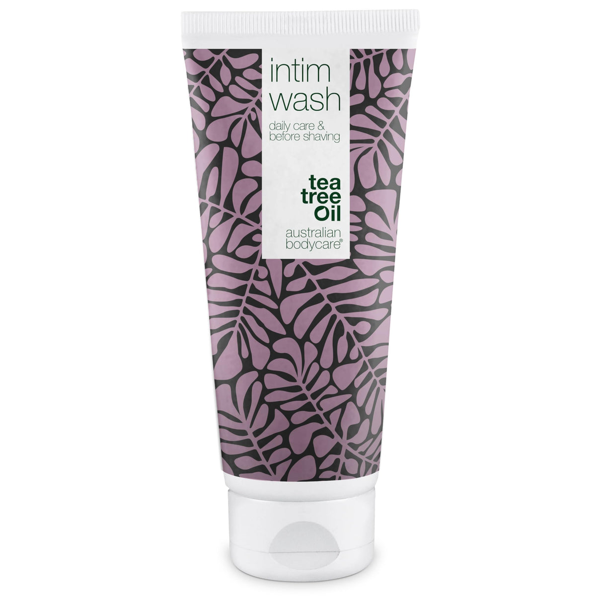 Australian Bodycare Intim Wash bottle front view; vegan tea tree formula for daily intimate care.