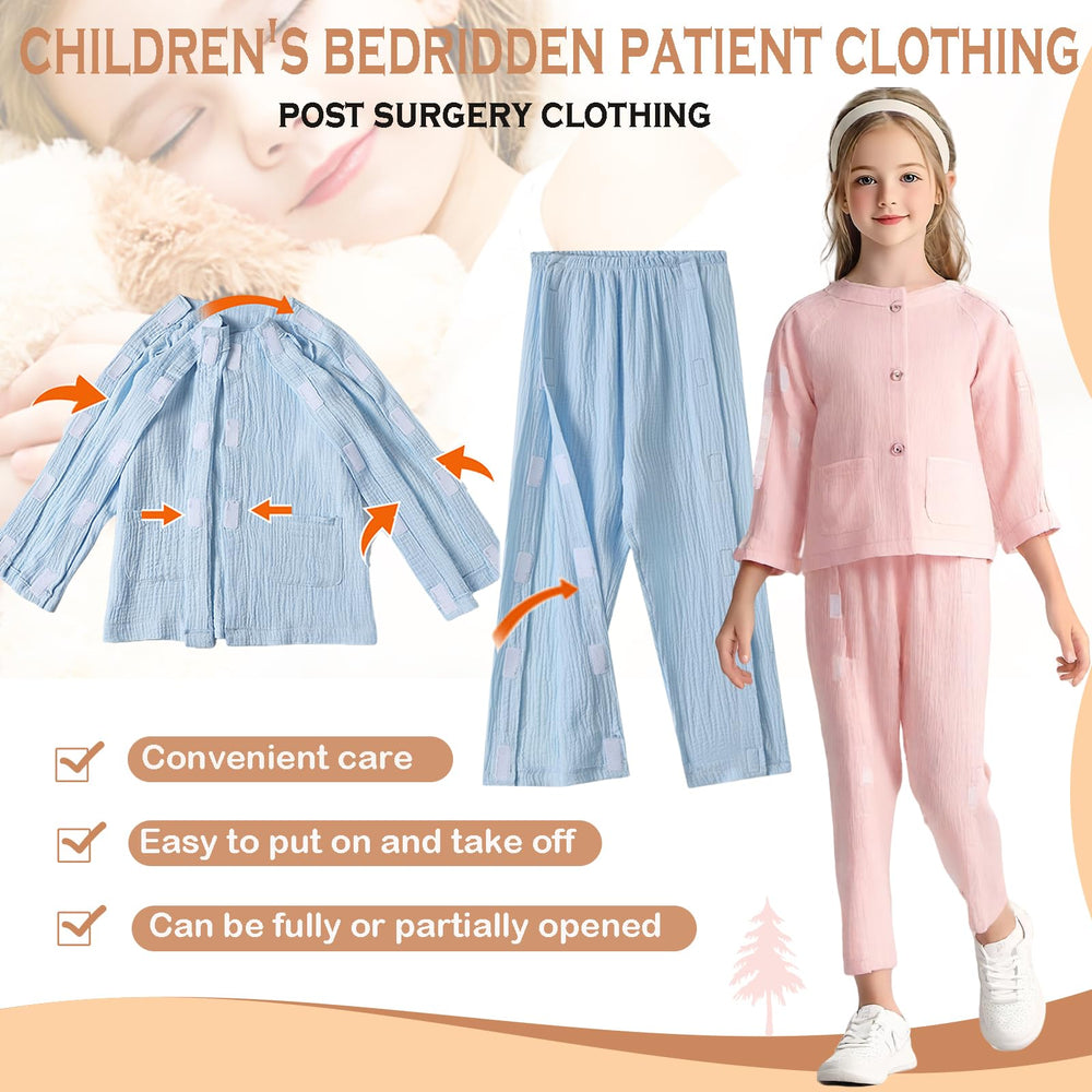 AUSTYLCO child bedridden clothing half-open option for flexible care.