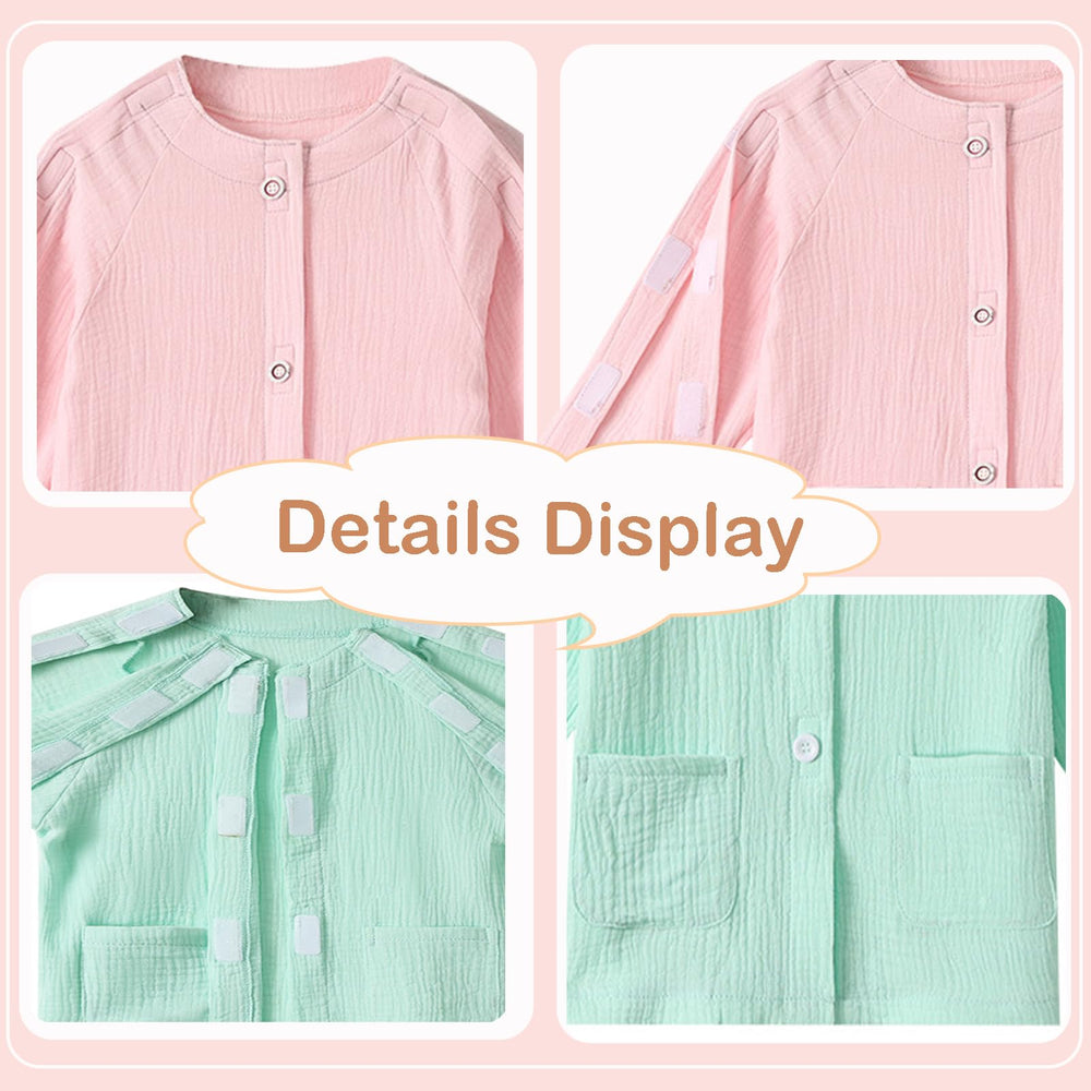AUSTYLCO bedridden clothing with two-pocket design for essentials.