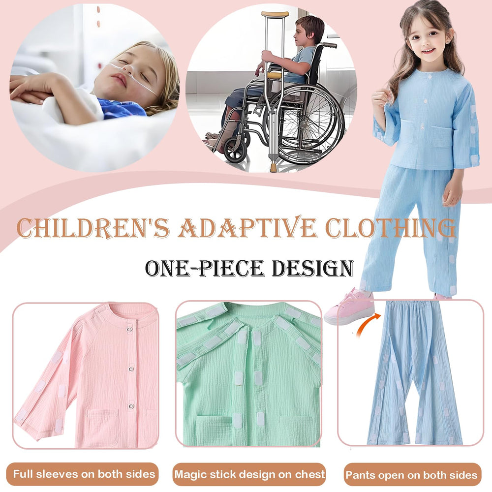 AUSTYLCO child bedridden clothing tear-closure design for quick nurse access.