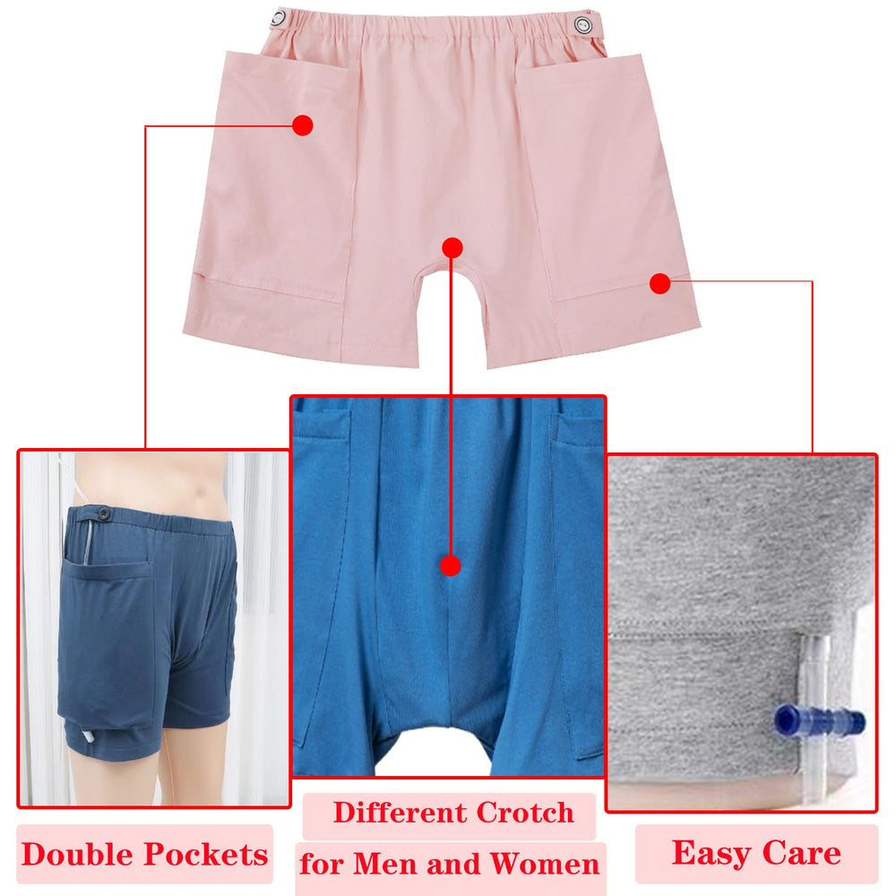 AUSTYLCO double-pocket hidden bag design keeps the urine bag discreet.