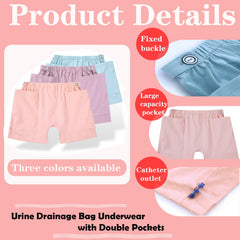 AUSTYLCO Nephrostomy Bag Underwear dual pocket design keeps bag secure and discreet