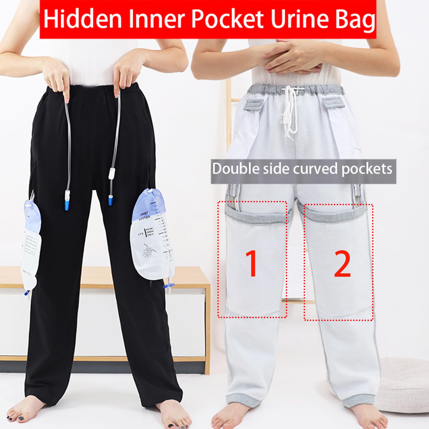 AUSTYLCO nephrostomy urine pants suitable for diverse catheter bag needs.