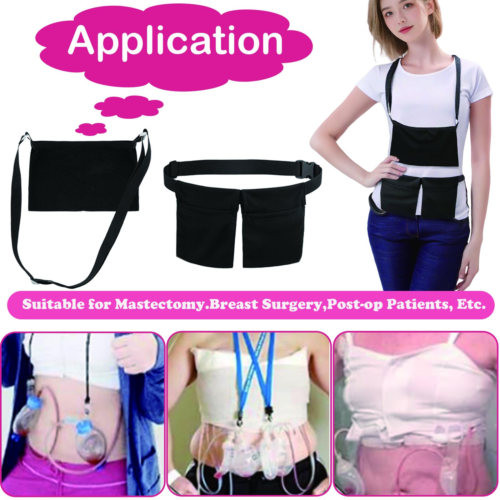 Flat buckle waist belt reduces pressure on the back while handling drains.