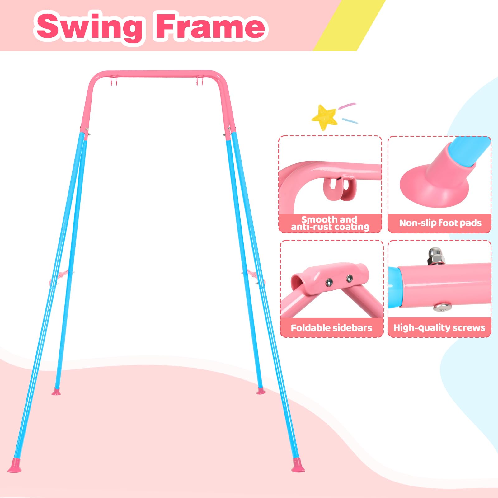 Autokakum baby jumper soft cotton seat bluepink offers comfy support for tiny jumpers.