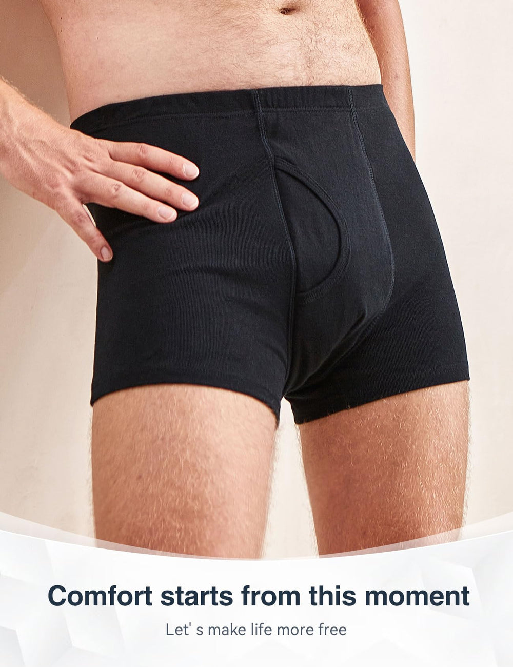 AutoTime men's incontinence underwear back view showing discreet silhouette