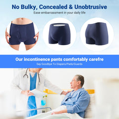 AutoTime underwear rear absorbent area detail for nighttime protection.