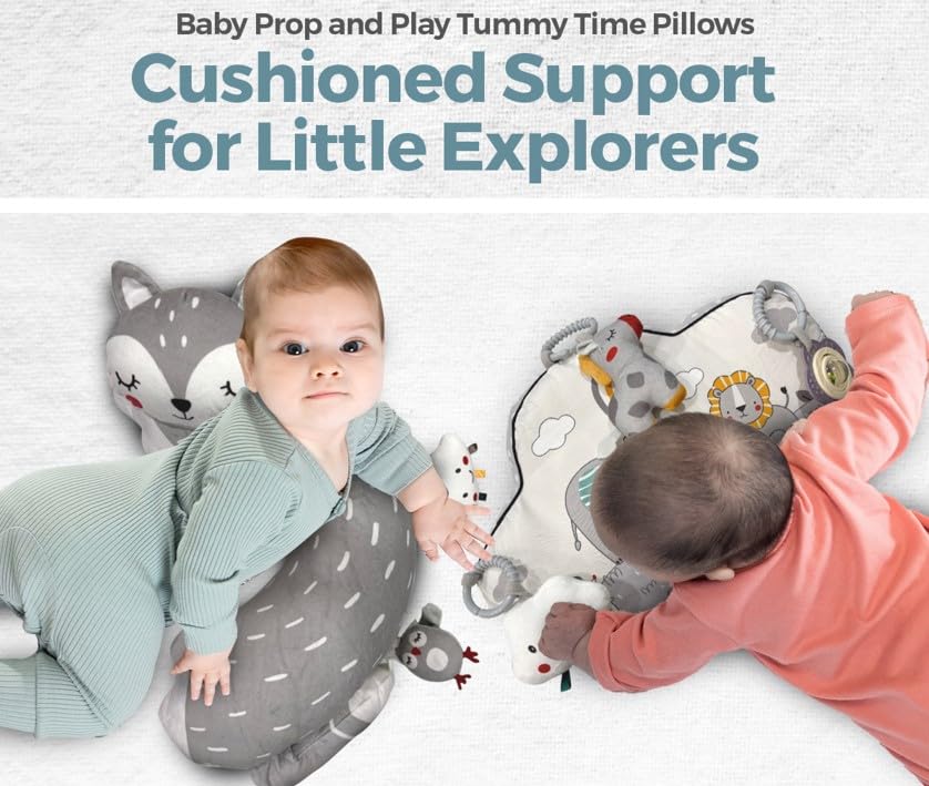 Autumn Bliss Co pillow gray fox soft breathable fabric keeps baby comfortable.