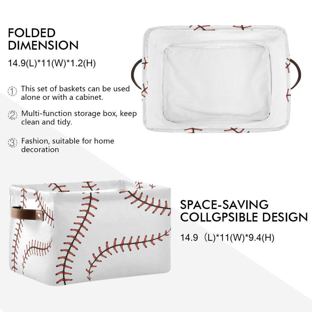 AUUXVA baseball storage basket showing durable handles for quick carry.