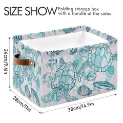 AUUXVA large tote-style storage basket with sturdy handles for easy transport.